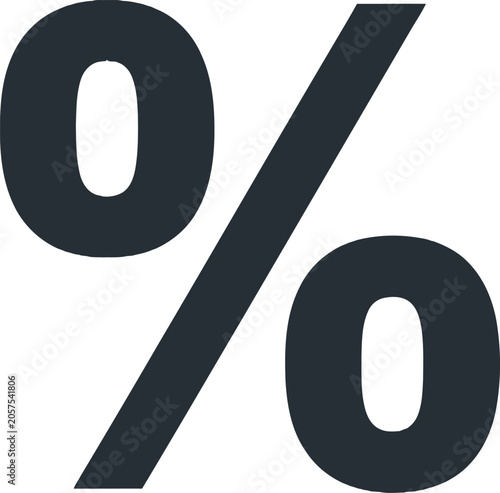 Percentage Symbol - A Visual Representation of Proportions and Ratios.