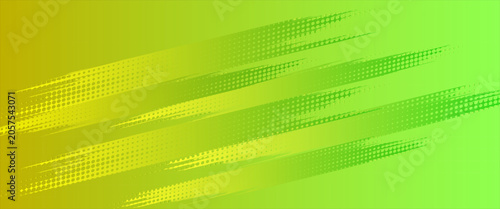 Green Halftone Brush Stroke Abstract Gradient Yellow Green Background Modern Minimalist Pop Art Dot Pattern Motion Texture Graphic Illustration for Corporate Presentation Banner Layout