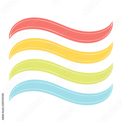 Colorful Wavy Lines Vector Graphic