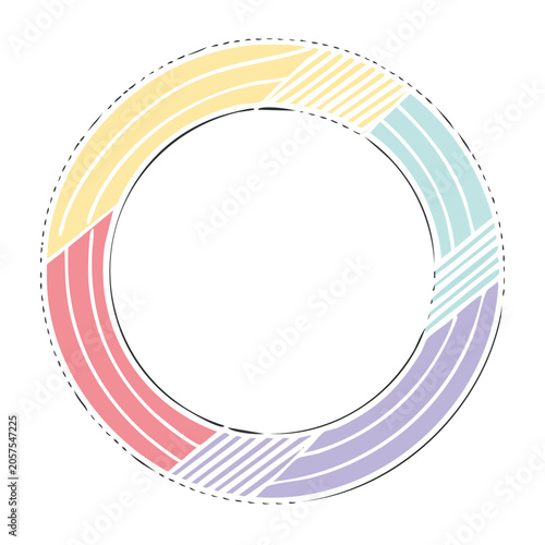 Circular flow diagram with gradient arrows