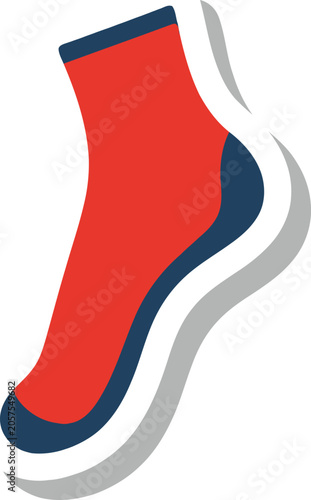 Φωτογραφία Red and blue athletic sports sock.