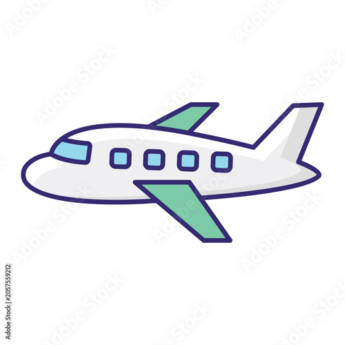 Propeller Plane Vector Icon which can easily modify or edit