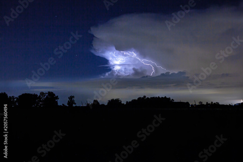Obraz na płótnie Lightning stormy night