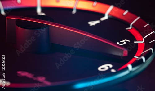 Canvas Print Rpm car odometer power speed 4