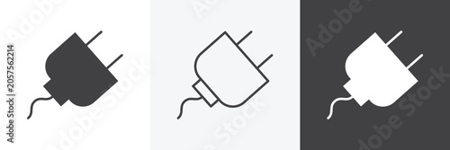 Obraz na plátně Plug icon set for web