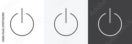 Картината върху платно Power button icon set for web