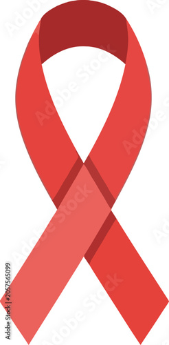 Red Ribbon Awareness Symbol AIDS.