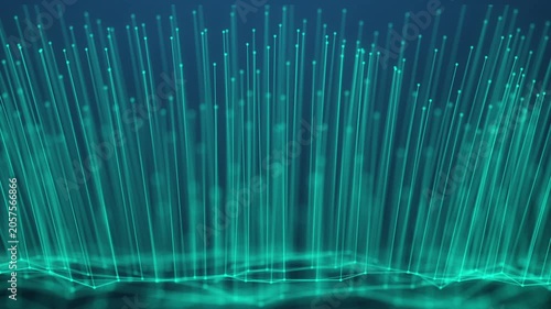 Abstract Digital Network Video Background. Cyberspace Video Background.