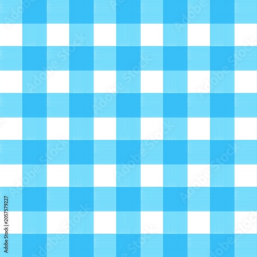 Seamless light blue gingham pattern background. Traditional checkered tablecloth texture. Perfect for picnic, kitchen, and spring design.