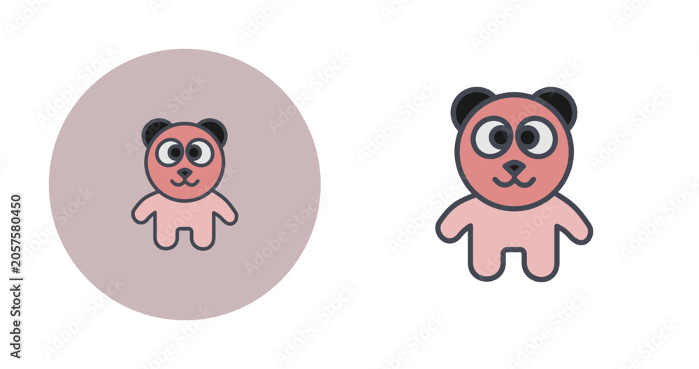 Fototapeta premium Chocolate strawberry Vector Icon