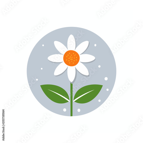 Flat Design Flower Icon