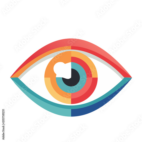 Flat design target with concentric rings