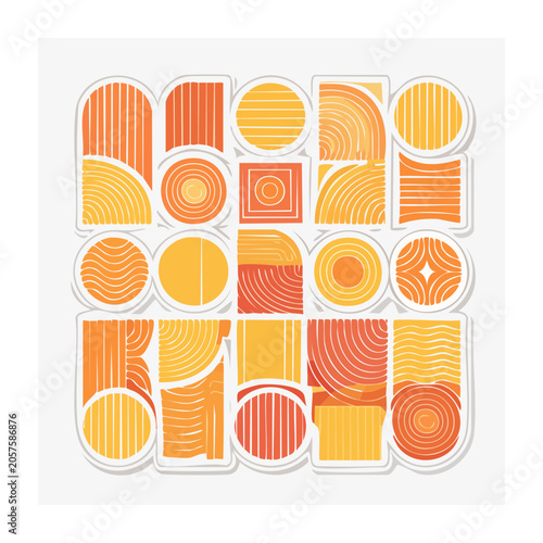 Geometric spiral pattern vector design