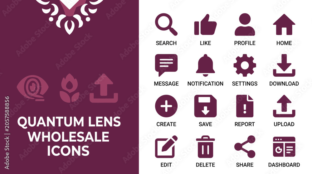 Fototapeta premium Digital Icons Set, UI Elements, Web Design
