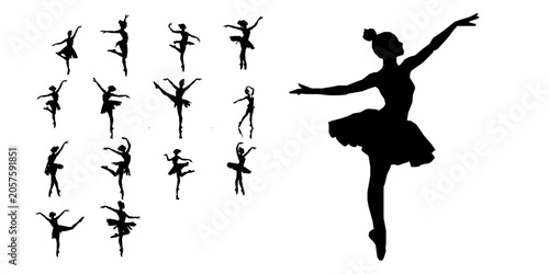 Ballerina on her Tiptoes Silhouette