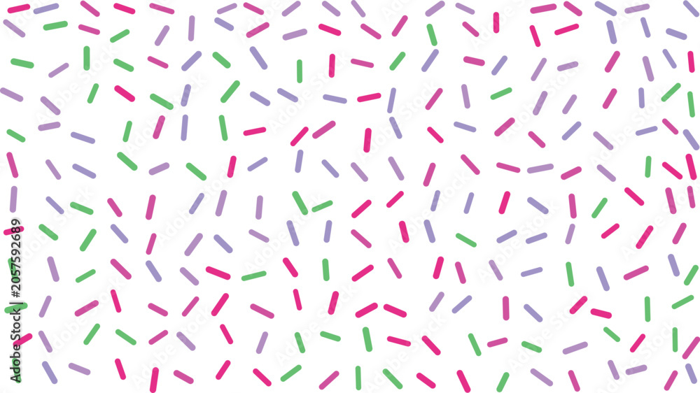 Fototapeta premium Abstract sprinkle pattern colorful dash marks on white background for modern design
