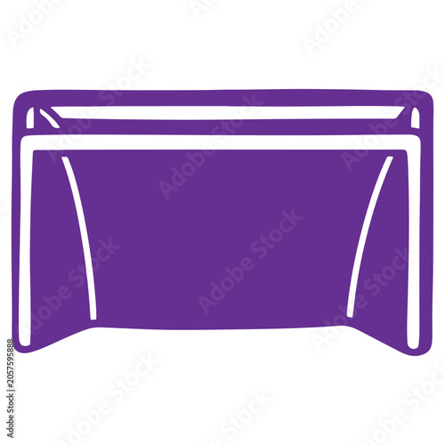 Purple ticket icon or label with white highlight and rounded corners on isolated background