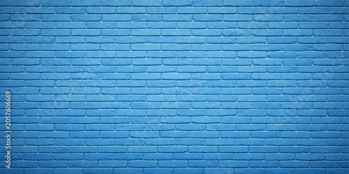 Photos Blue Brick Wall Vector Background with Smooth Textured Surface and Subtle Detail