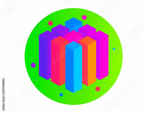 Modern Future Business Ecosystem Vector Illustration