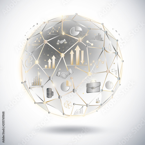 Floating Innovation Sphere Corporate Vector