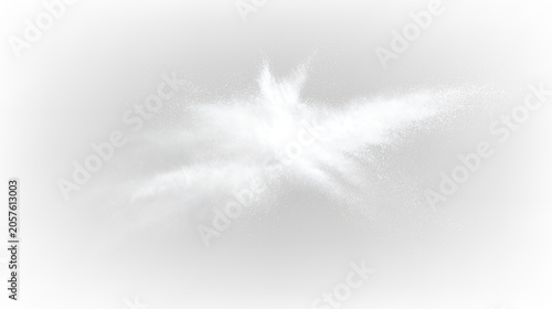 Schilderij op canvas White dust particle sprite impact effect with misty edges on clear background sh