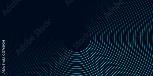 Obraz na plátně Blue abstract background with glowing circles