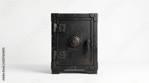 Vintage Black Safe Vault with Combination Lock, Security and Protection made by AI generative