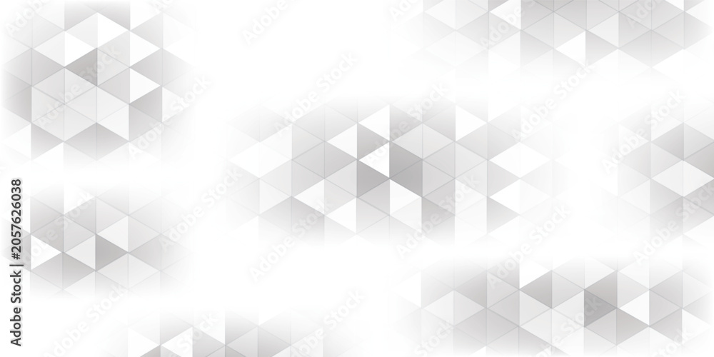 Fototapeta premium White triangle geometric pattern background, Geometric background made of triangles, Abstract geometric background. Vector 3d illustration