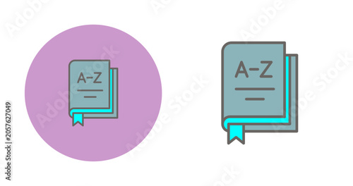 Canvas Print Thesaurus Vector Icon