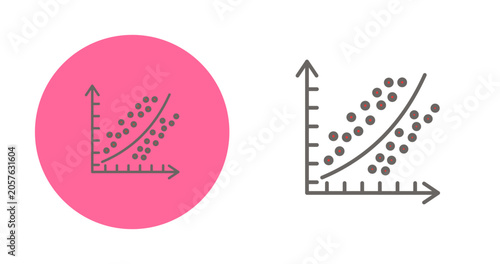 Cuadro en lienzo Regression Analysis Vector Icon