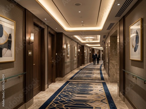 Modern Luxury Hotel Corridor