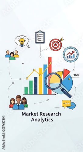 Business professionals analyzing market research data.