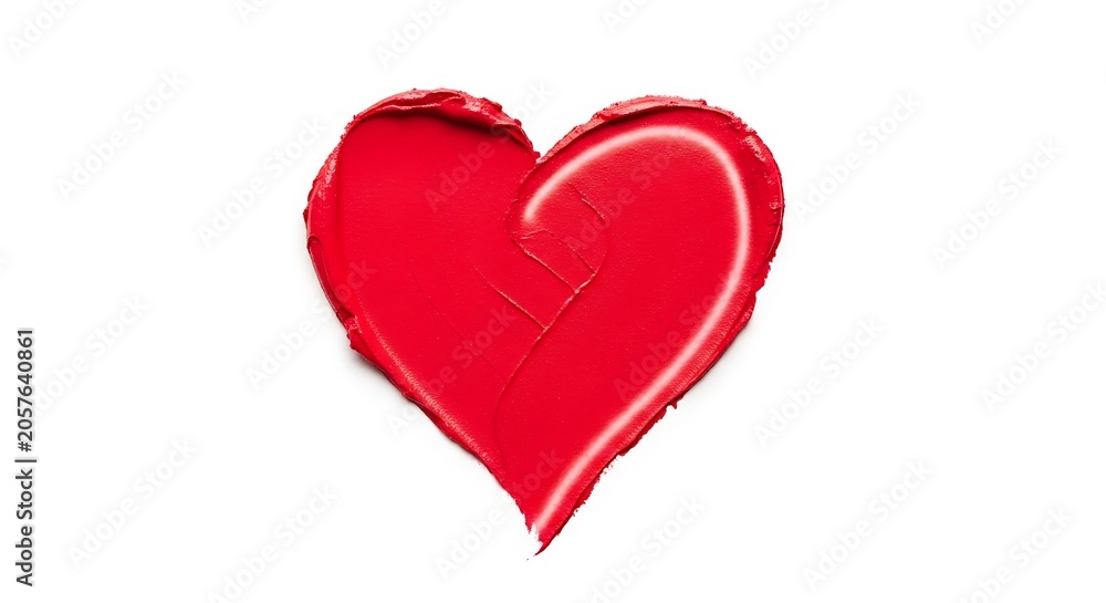 Fototapeta premium Bright Red Broken Heart Symbol Isolated on Light Gray Background