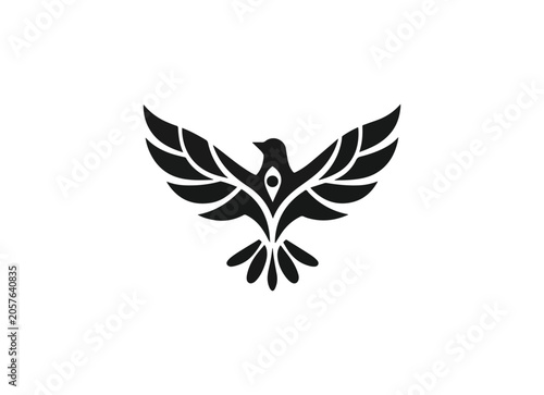 Abstract bird silhouette design graphic