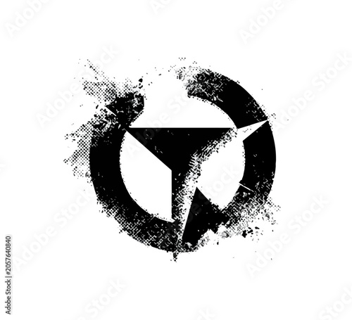 Abstract black and white design graphic