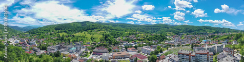 Aerial drone panorama, Ključ, Bosnia and Herzegovina