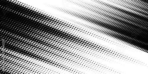 Foto Dots halftone white and blue color pattern gradient grunge texture background