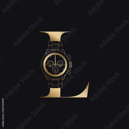 Letter L Luxury Watch Logo