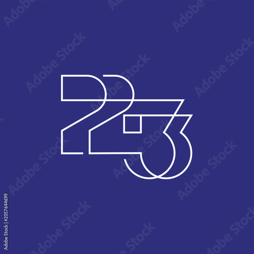 23 Continuous Line Logo