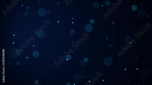 Mesmerizing and beautiful corporate glowing motherboard nodes matrix loop. Serves as a clean motion backdrop with comfortable dark copy space, making it easy for editors to overlay white text, corpora