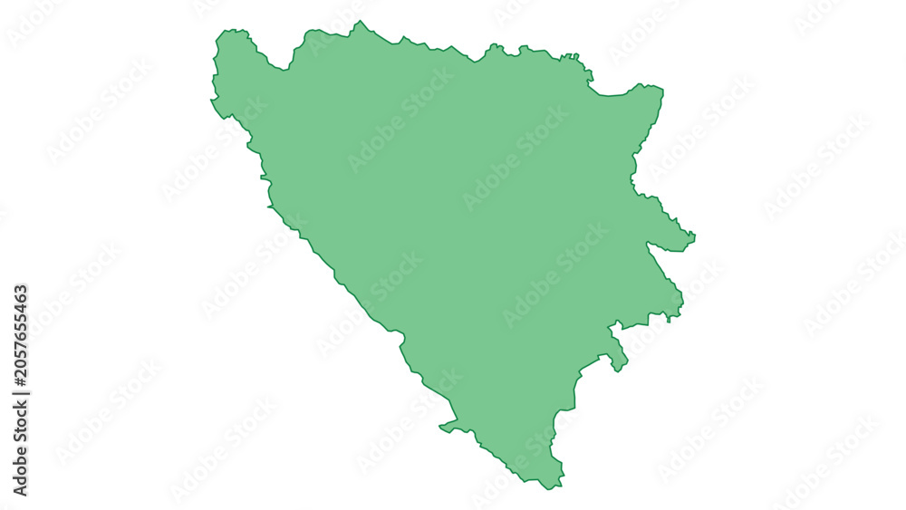 Obraz premium Serbia outline green 