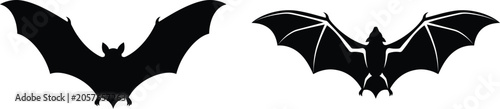 Halloween bats silhouettes for spooky decorations and party themes