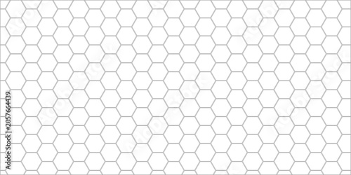 Abstract honeycomb hexagonal grid pattern background, modern geometric design with light gray tones, minimalist decorative texture for creative wallpaper illustration