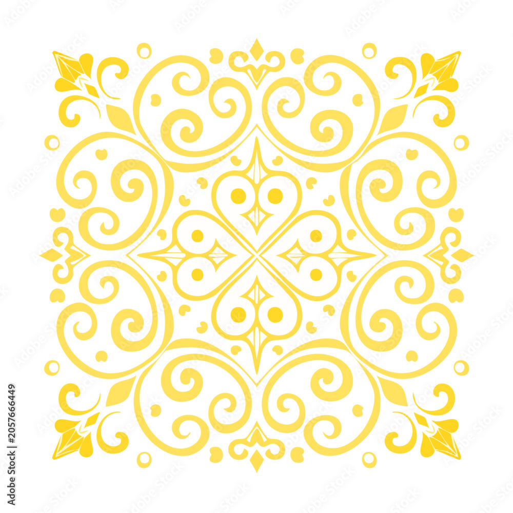 Fototapeta premium Golden mandala pattern vector
