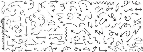Slika na platnu big vector of hand drawn swirl set