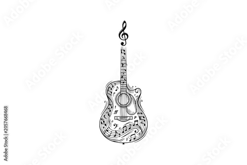 Guitar Music Instrument Illustration