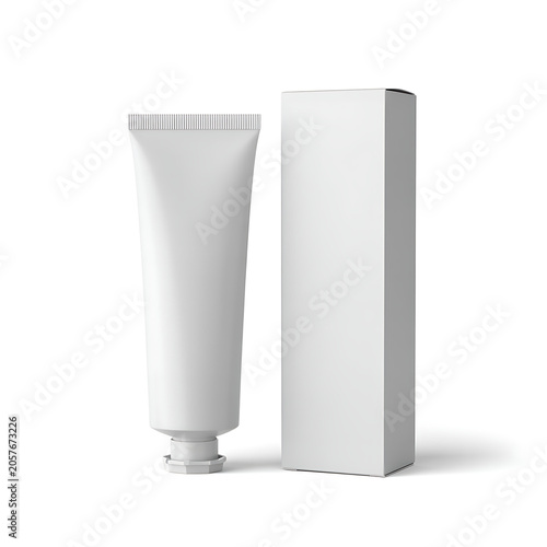 Blank cosmetic tube and box set