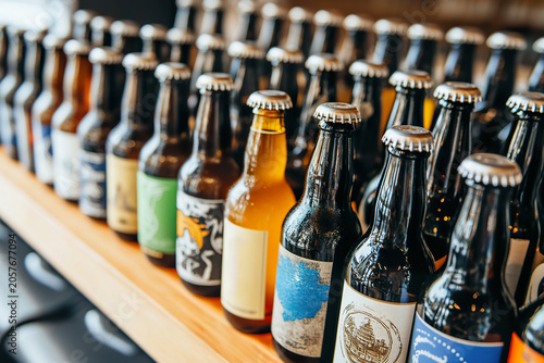 beer from local breweries on tasting table