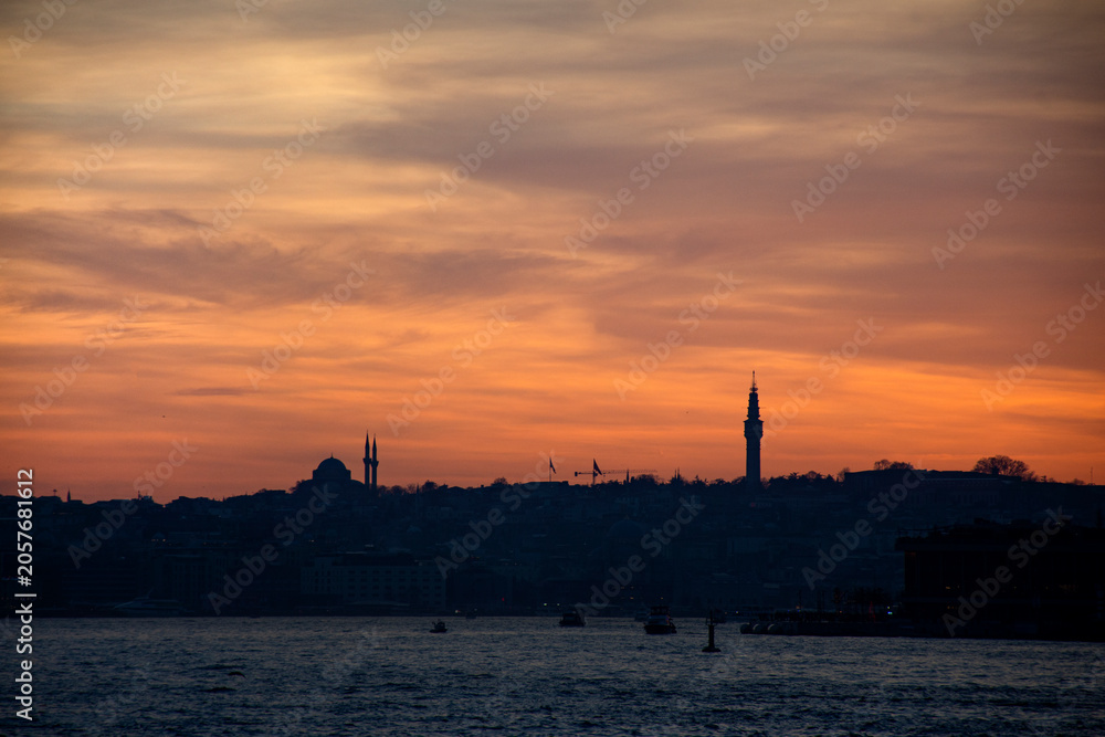 Fototapeta premium sunset in istanbul