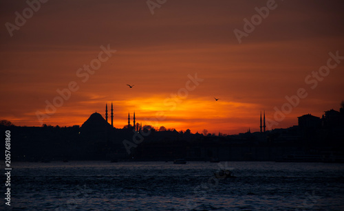 Photography sunset in istanbul